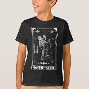 Camiseta O Cartão Tarot Esqueleto Gótico de Caminhada Natur