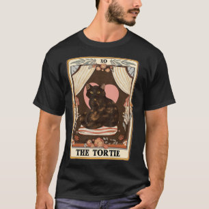 Camiseta O Cartão Tarot Tortie Gato Tortie Vintage Gata Tor