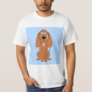 Camiseta O Cartoon Brown Dog. Hound.