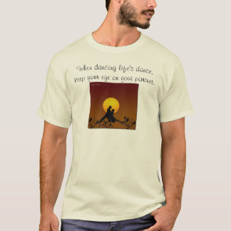 Camiseta o casal de dança, ao dançar a dança da vida,
