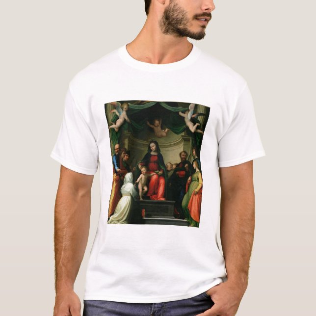 Camiseta O casamento místico de St. Catherine de Siena com (Frente)