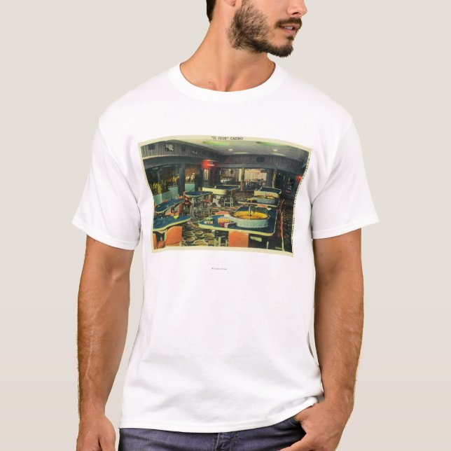 Camiseta O casino de 21 clubes, última fronteira do hotel (Frente)