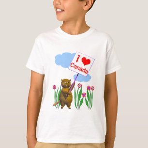 Camiseta O castor canadense ama Canadá