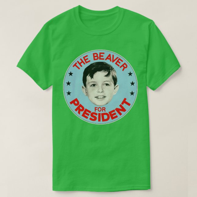 Camiseta O castor para presidente (Frente do Design)