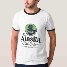 Camiseta O Cat Cafe Alasca “Ronronar, Beber, Repetir”