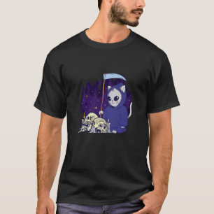 Camiseta O Cat Reaper Duty Encerrou o Skeleton Grim Reaper