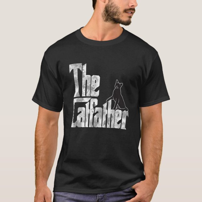 Camiseta O Catão Negro Padre Mafia Whiskers Masculino (Frente)