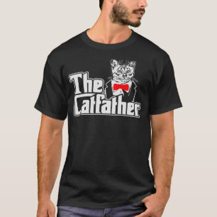 Camiseta O Catfather Gato Engraçado Pai Amante do Pai