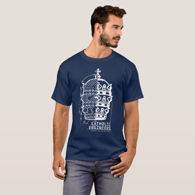 Camiseta O católico projeta o t-shirt dos homens do (Frente Completa)