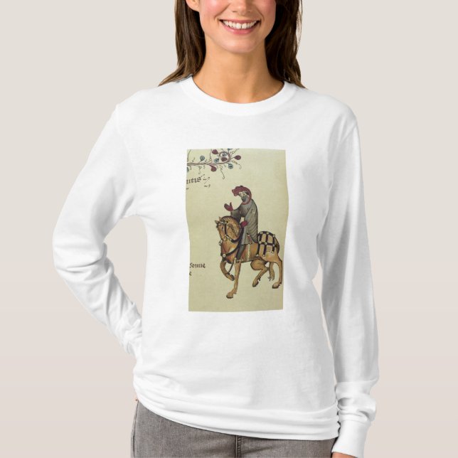 Camiseta O cavaleiro, detalhe do fac-símile de (Frente)