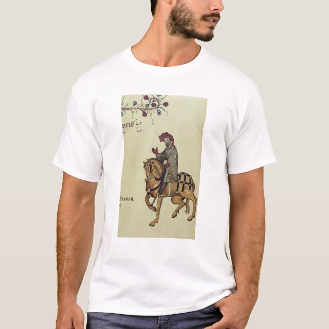 Camiseta O cavaleiro, detalhe do fac-símile de (Frente)