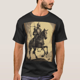 Camiseta O Cavaleiro e o Seu Steed - Monocromo Vintage