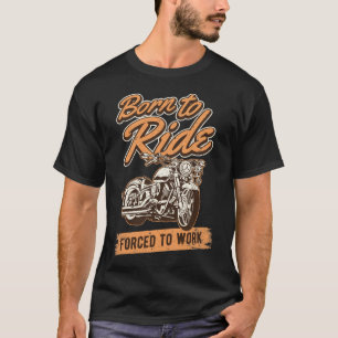 Camiseta O cavaleiro engraçado da motocicleta cita o desig