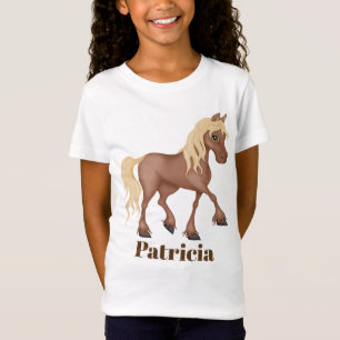 Camiseta O cavalo bonito adiciona o t-shirt conhecido das