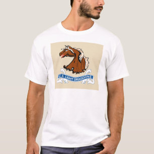 Camiseta O cavalo claro Dragoons t-shirt da bandeira