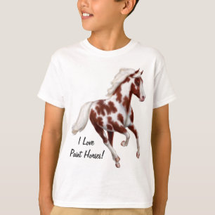 Camiseta O cavalo customizável da pintura de Overo caçoa