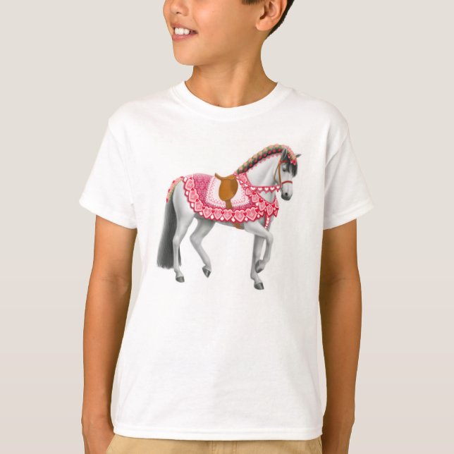 Camiseta O cavalo da parada do dia dos namorados caçoa o (Frente)