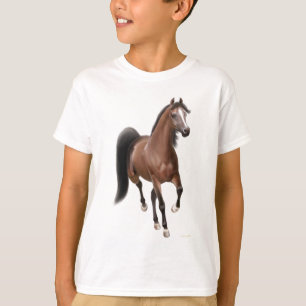 Camiseta O cavalo de baía trotar caçoa o t-shirt