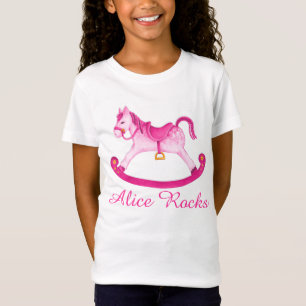 Camiseta O cavalo de balanço bonito pintou o t-shirt