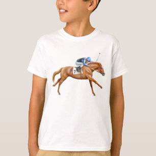Camiseta O cavalo de corrida do puro-sangue caçoa o t-shir
