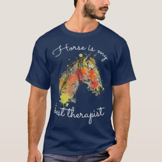Camiseta O cavalo é o meu melhor terapeuta ShortSleeve Unis