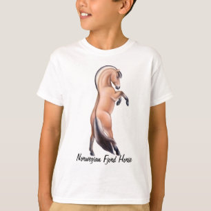 Camiseta O cavalo norueguês do fiorde caçoa o t-shirt
