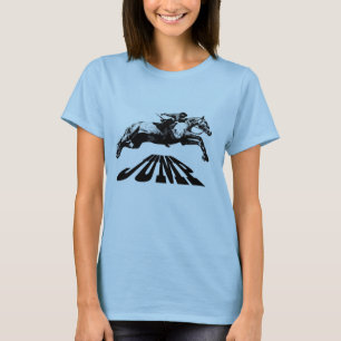 Camiseta O cavalo que salta o t-shirt equestre
