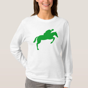 Camiseta O cavalo que salta - verde de grama