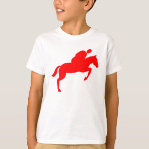 Camiseta O cavalo que salta - vermelho