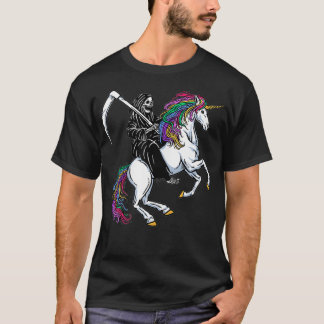 Camiseta O Ceifador Andando de Unicórnio