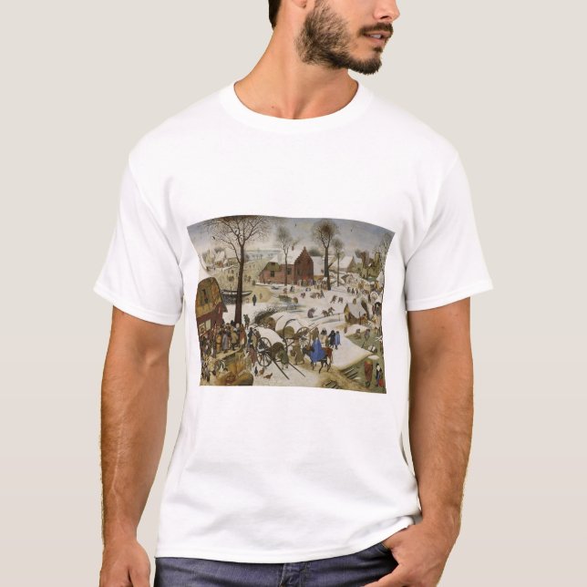 Camiseta O Censo de Belém (por Pieter Bruegel) (Frente)