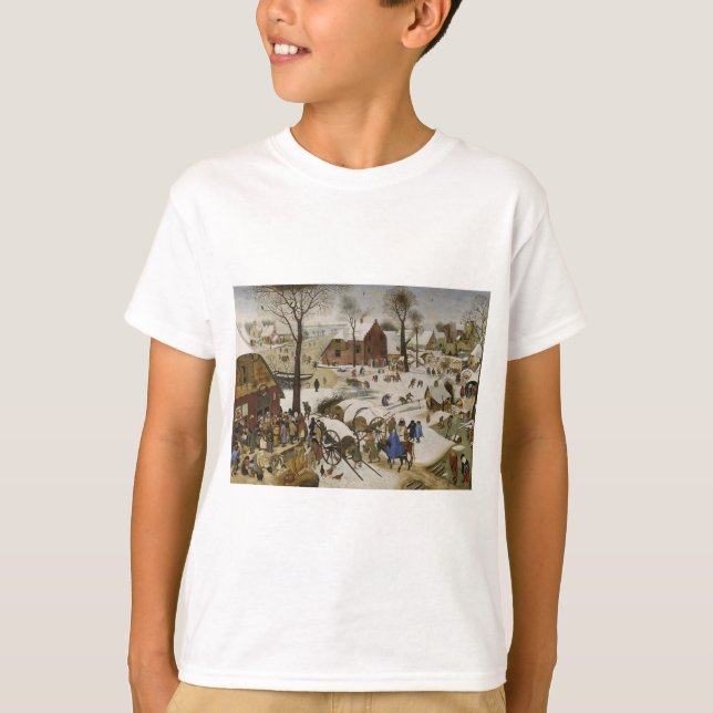 Camiseta O Censo de Belém (por Pieter Bruegel) (Frente)