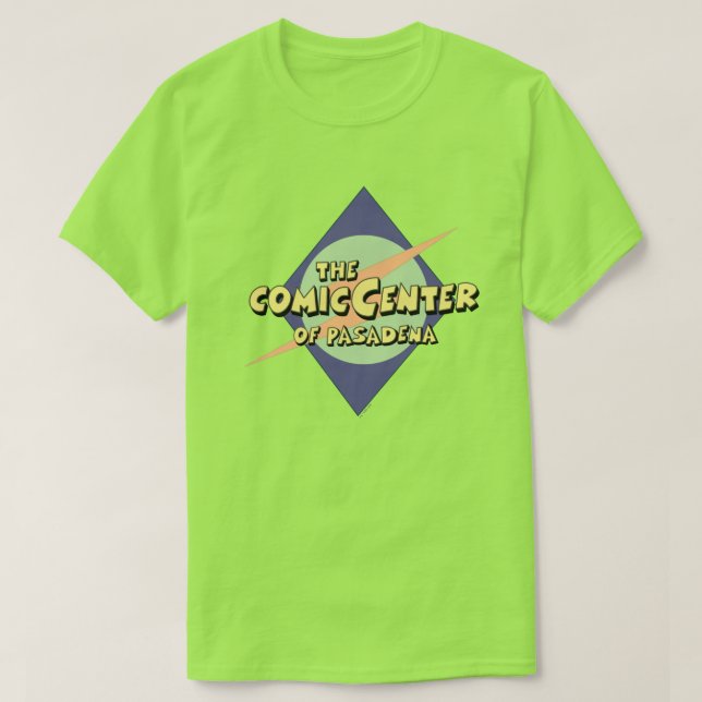 Camiseta O centro de banda desenhada de Pasadena (Frente do Design)