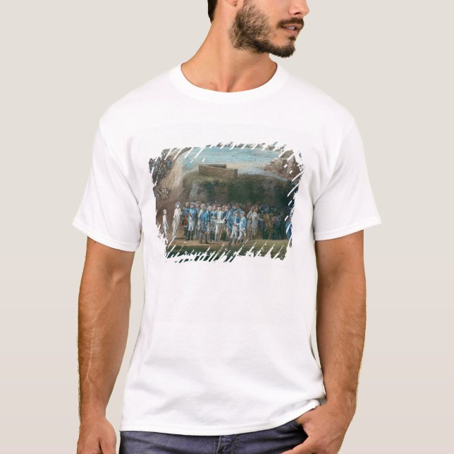 Camiseta O cerco de Yorktown (Frente)