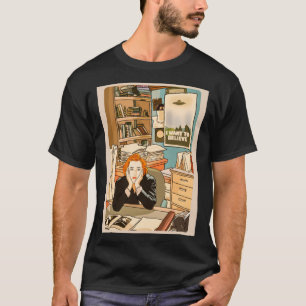 Camiseta O cético Dana Scully no escritório do Mulder T