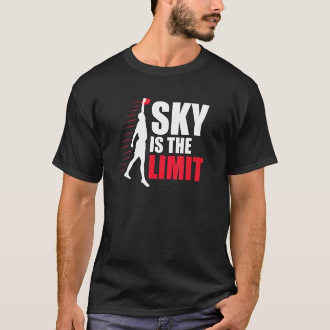 Camiseta O Céu É O Limite Máximo Do Jogador De Frisbee (Frente)
