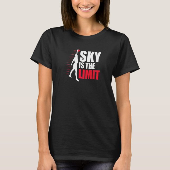 Camiseta O Céu É O Limite Máximo Do Jogador De Frisbee (Frente)