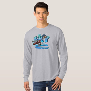Camiseta O Céu é o meu Playground Capa longa masculina