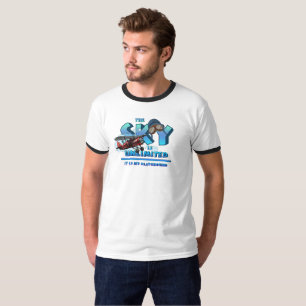 Camiseta O Céu é o meu Playground Dedo masculino