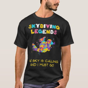 Camiseta O céu está chamando e eu tenho que ir a esportes a