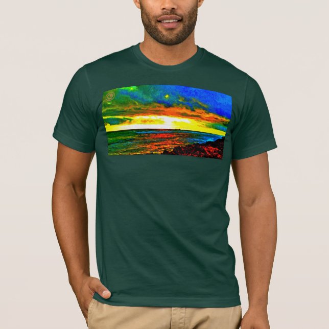 Camiseta O céu havaiano projeta-me o T dos homens da (Frente)