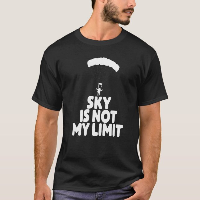 Camiseta O Céu Não É Minha Asa  Férias De Asa Delta Voando  (Frente)