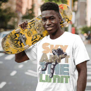 Camiseta O céu não é o gráfico de vintage limite