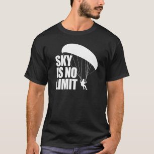 Camiseta O céu não é um limite para os homens parapente adv