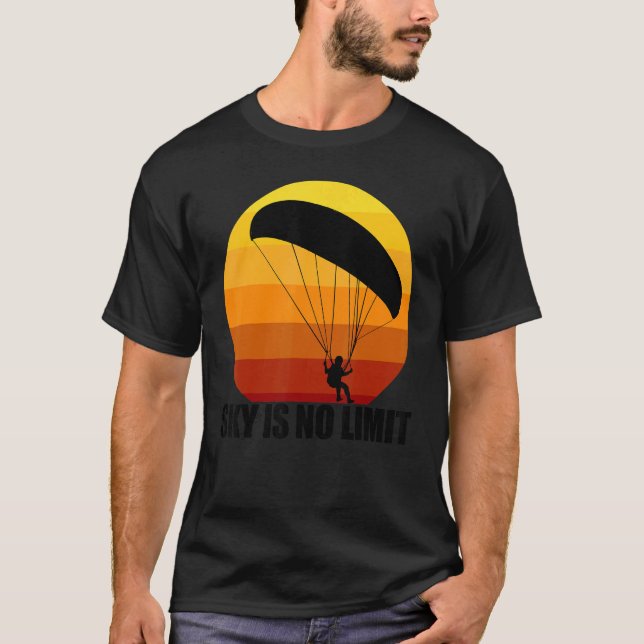Camiseta O céu não é um limite para os parapente homens par (Frente)