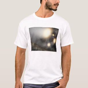 Camiseta O céu nocturno como visto de um plano hipotético