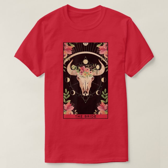 Camiseta O Chá de panela de Cartões Noivos Boho Ba (Frente do Design)