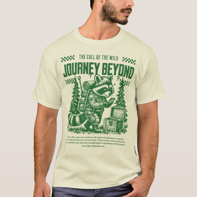 Camiseta O chamado da viagem selvagem além (Frente)