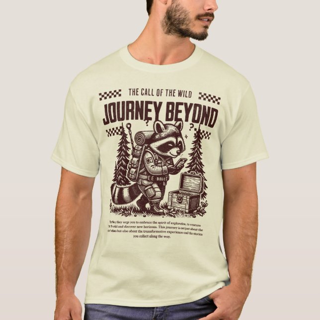 Camiseta O chamado da viagem selvagem além (Frente)