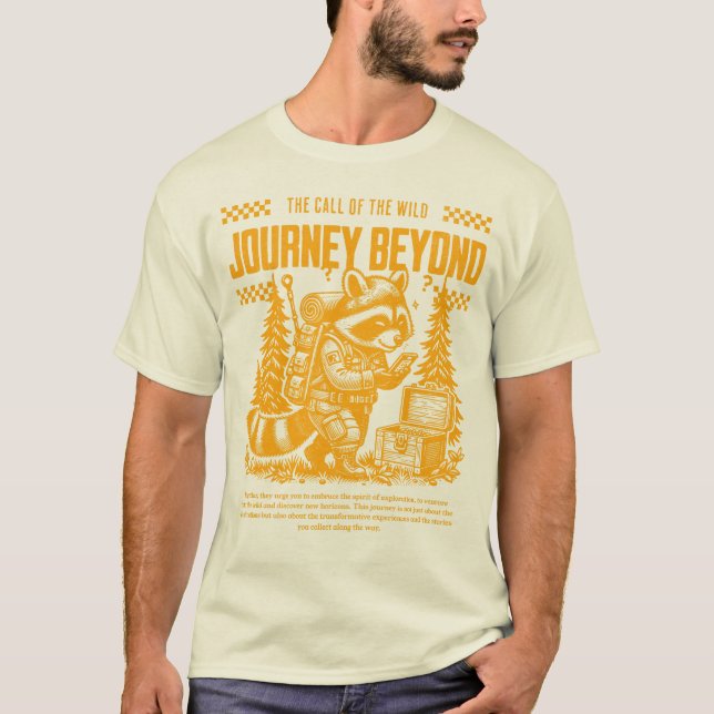 Camiseta O chamado da viagem selvagem além (Frente)